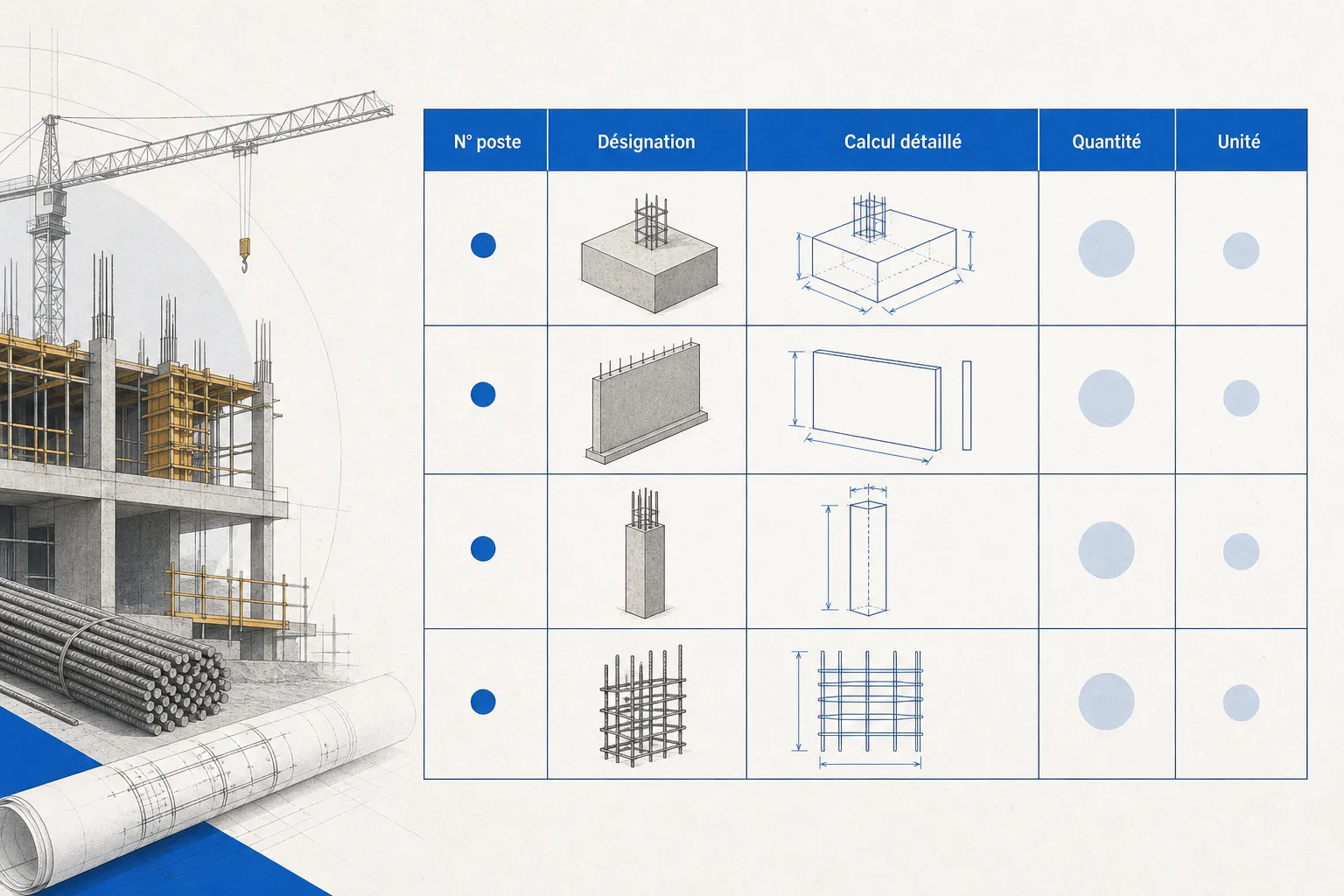 Infographie : Structurer un avant-métré : format et exemple