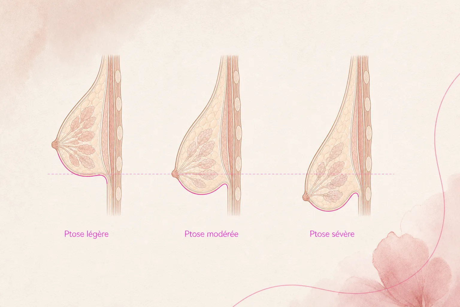 Infographie : Comment évaluer le degré de ptose : légère, modérée ou sévère ?