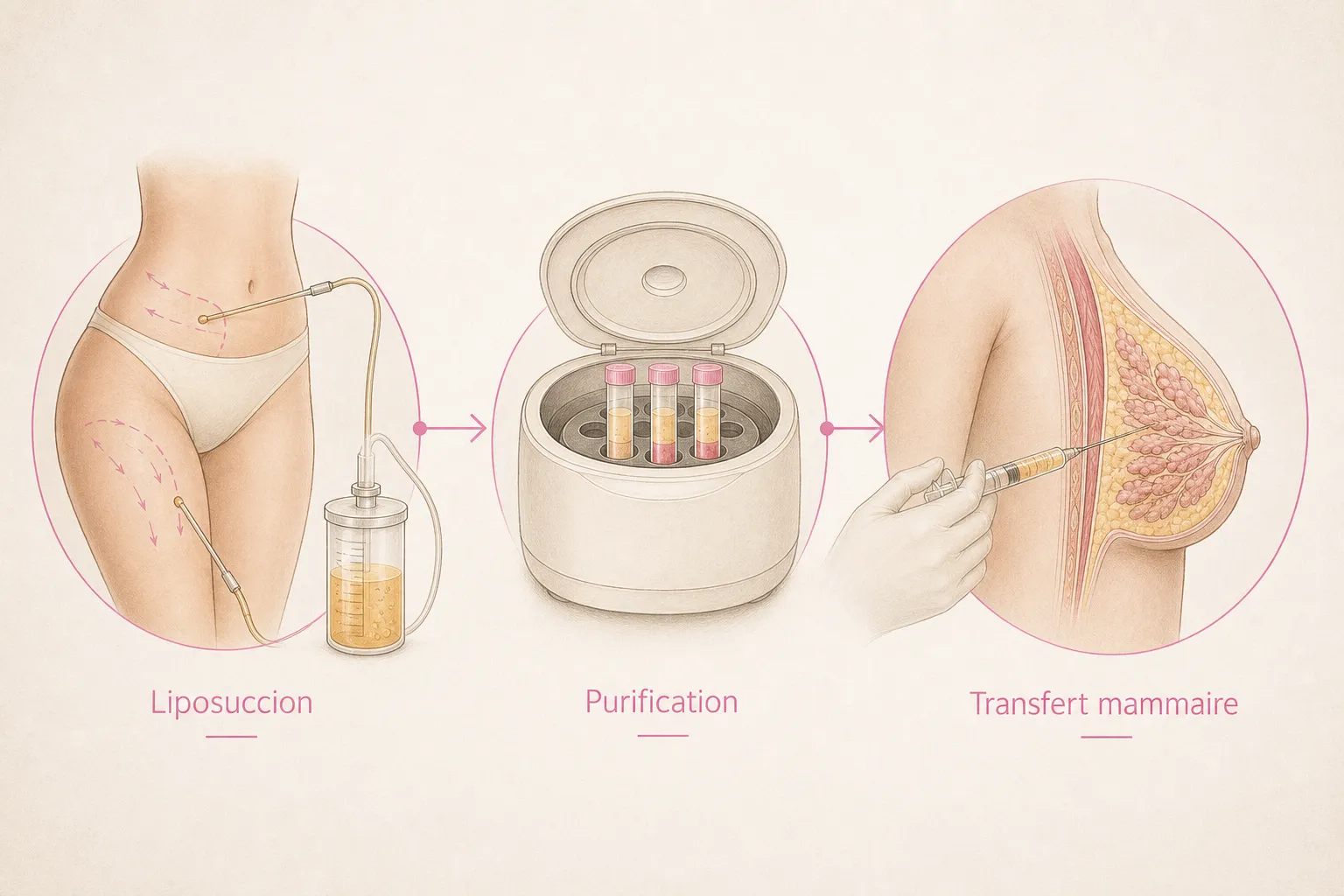 Infographie : Comment fonctionne le lipofilling mammaire ?